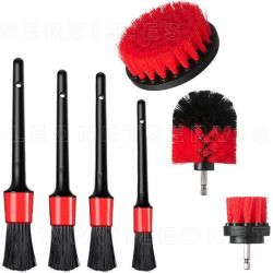 Conjunto de brochas y de cepillos de limpieza. 7 piezas