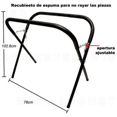 Caballete regulable para soporte de lunas, parachoques, puertas paneles, etc...