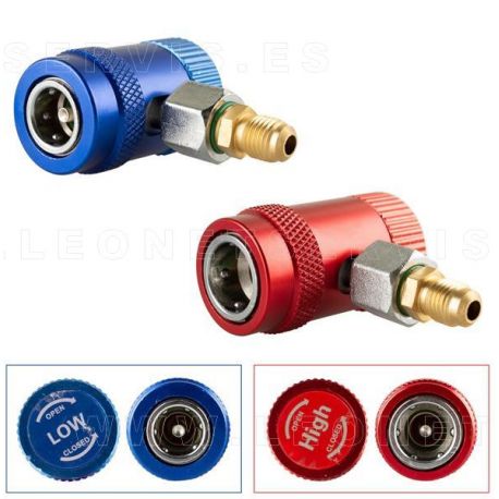 Adaptador acoplador conector rápido para gas R1234YF de aire acondicionado