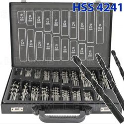Maletin con brocas para hierro HELICOIDALES. Calidad HSS 4341. Medidas de 1-10 mms.