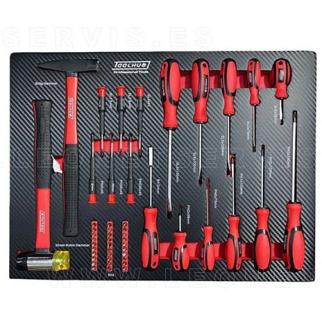 Módulo de herramientas con fondo de goma espuma