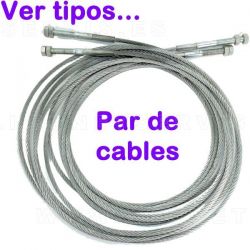 Juego de 2 cables de acero para elevador de taller