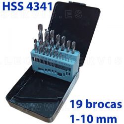Juego de 25 brocas helicoidales de1-13 mms