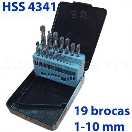 Juego de 25 brocas helicoidales de1-13 mms