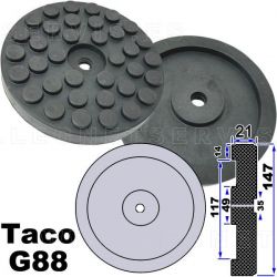 G88 Taco de goma de diámetro 144 mm para elevadores italianos Ravaglioli