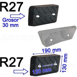 R27 taco de goma exterior para desmontadoras M&B, Werther, Bosch, Beissbarth, Sicam, Accu-Turn...