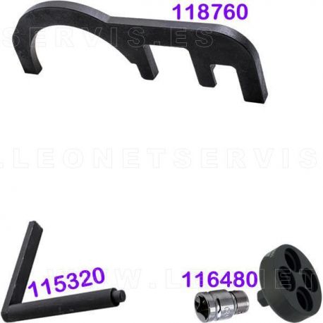 Conjunto reglaje motores BMW y MINI N47 y N47S 1.6, 2.0 y 3.0 diesel  (motores con cadena).