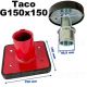 Conjunto de soporte metalico regulable + taco de goma TACOG09B