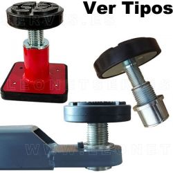Conjunto de soporte metalico regulable + taco de goma TACOG09B