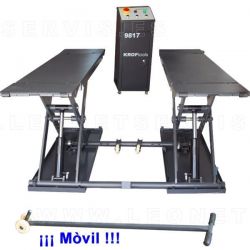 Elevador de taller de tijeras de 3 tons. para elevación de 1 metro de altura