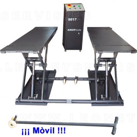 Elevador de taller de tijeras de 3 tons. para elevación de 1 metro de altura