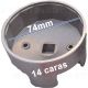 Llave de filtros de aceite 74 mm x 14 caras