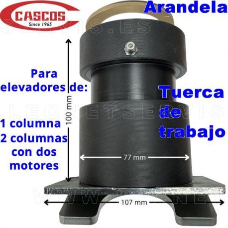 Tuerca de trabajo + arandela para elevador de coches de dos columnas CASCOS
