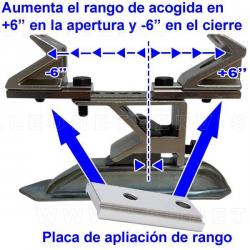 Prolongador para garras de acero KNR26M. aumenta el rango de acogida en 5" en apertura y 7" en  el cierre
