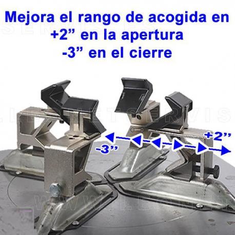Garras para aumentar o disminuir 4" la cogida en las desmontadoras de neumáticos