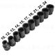 Juego de llaves de vaso impacto 1/2" cortos. 10 piezas (10-24 mm)