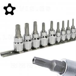 Juego de puntas TS inviolables (5 puntas) en vaso 1/4"