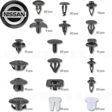 Juego de 408 clips automotrices para Nissan | 18 tipos diferentes