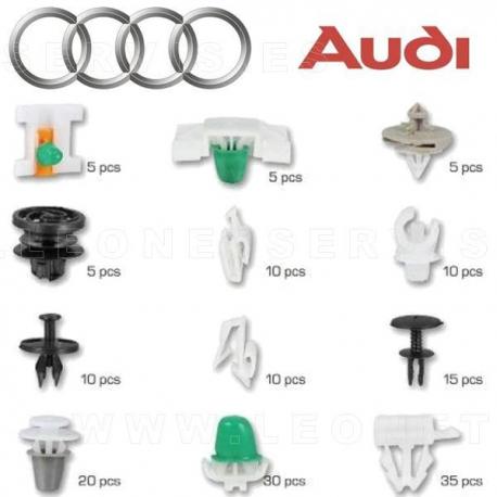 Surtido de sujetadores plásticos para Audi | 160 piezas | Clips, grapas y fijaciones