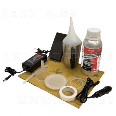 Kit Restaurador de Faros con Polímero Líquido | 800ml Incluido | Universal para Todos los Vehículos