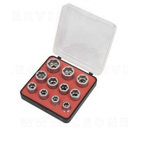 Juego de vasos 3/8" para quitar tuercas dañadas 11 piezas