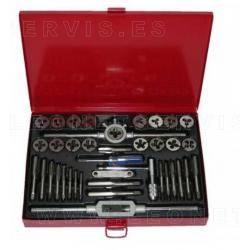 Maletín de machos y terrajas  con 40 piezas