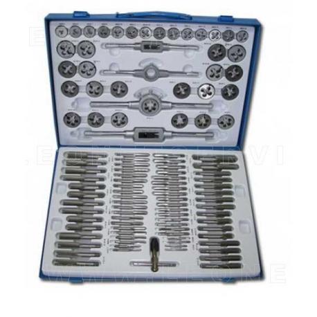 Juego de machos y terrajas métricas  de 110 piezas