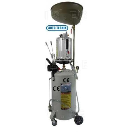 Recogedor y aspiradores de aceite usado, de 70 litros y con visor de metacrilato