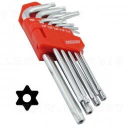 Juego de llaves torx inviolables, 9 piezas