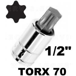 Vasos 1/2" con punta torx 70