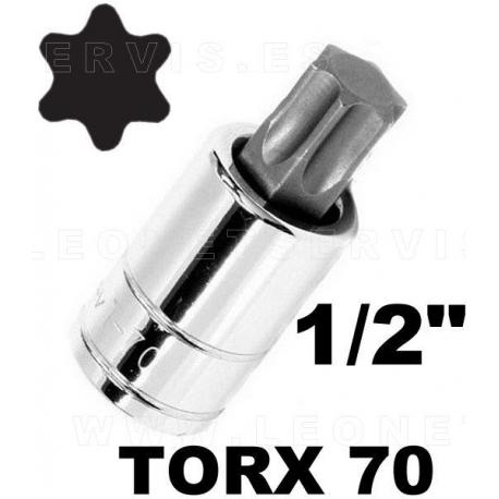 Vasos 1/2" con punta torx 70
