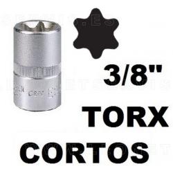 Vasos cortos 27 mm 3/8", torx acero crv (50bv30)