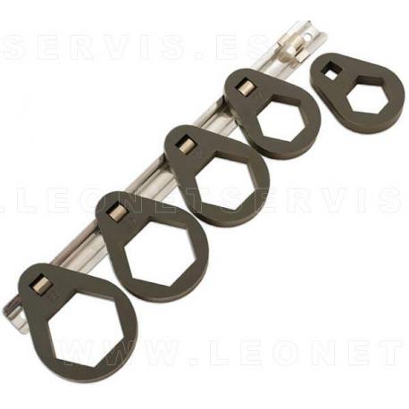 Juego de llaves de filtros 3/8" 24-38 mm, 5 piezas