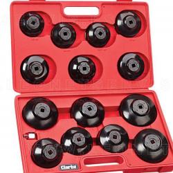 Vasos para filtros de aceite 3/8" y 1/2", 15 piezas