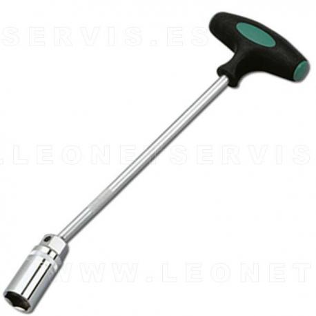 Llave de bujía en "t" imantada