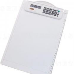 Tablilla de notas de copiloto con calculadora formato a4