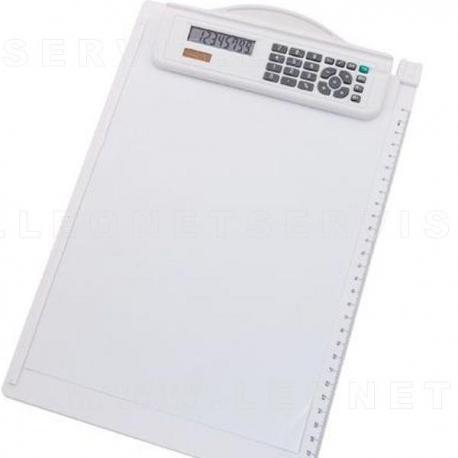 Tablilla de notas de copiloto con calculadora formato a4