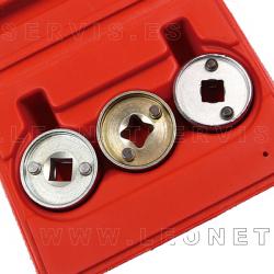 Vasos para válvula central de árbol de levas grupo VAG 1.8 y 2.0 TFSi del Grupo VAG.   3 piezas