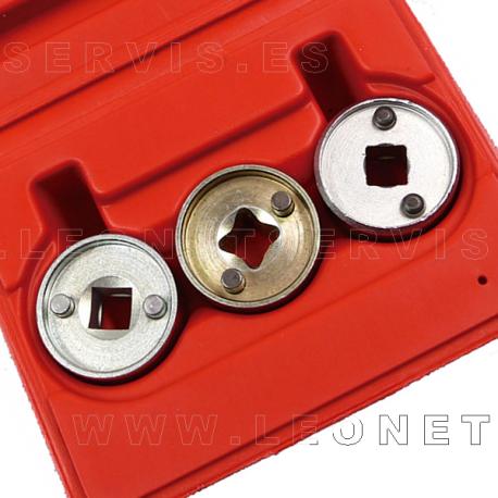 Vasos para válvula central de árbol de levas grupo VAG 1.8 y 2.0 TFSi del Grupo VAG.   3 piezas