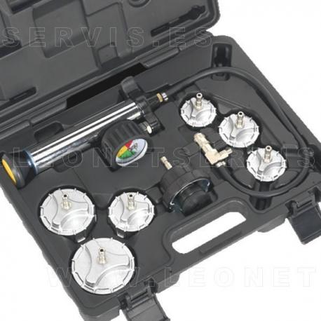 Comprobador de sistema de refrigeración para vehículos industriales