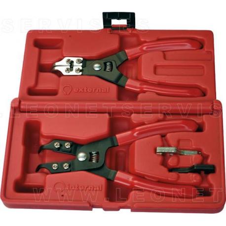 Juego de 3 alicates de circlip con punta intercambiables