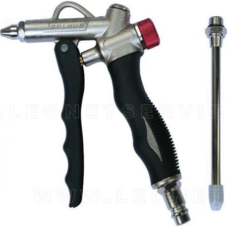 Pistola de soplar con dos boquillas