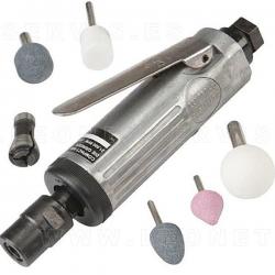 Conjunto mini amoladora neumática con fresas y ejes de dos medidas (16 piezas)