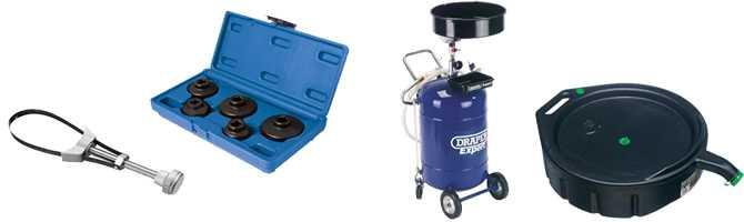 Herramientas para el cambio de aceite