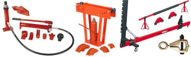 Herramientas hidráulicas y mordazas de tiro para carrocería