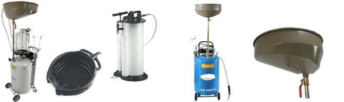 Recogedores, aspiradores extractores y bandejas para aceite usado