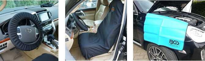 Protectores para aletas, asientos y volante