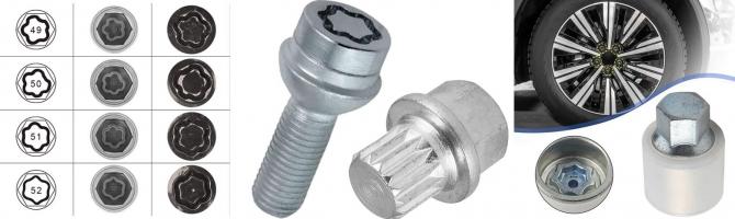 Vasos anti robo, puntas y otros útiles para tuercas de ruedas