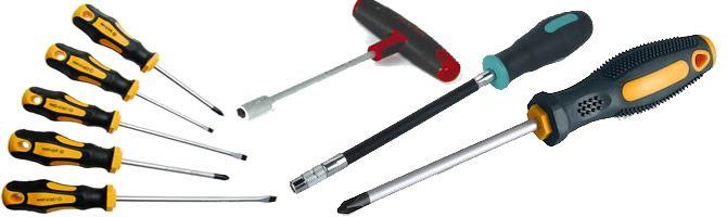 Conjuntos de destornilladores de varios tipos, de precisión aislados..