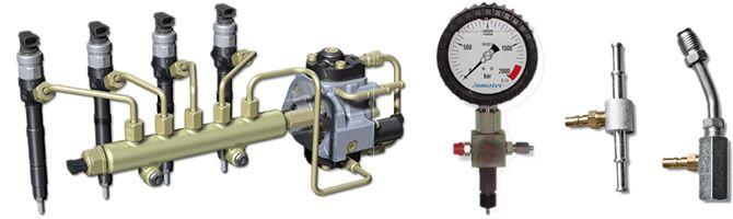 Herramientas para comprobar y medir la presión de combustible de los motores